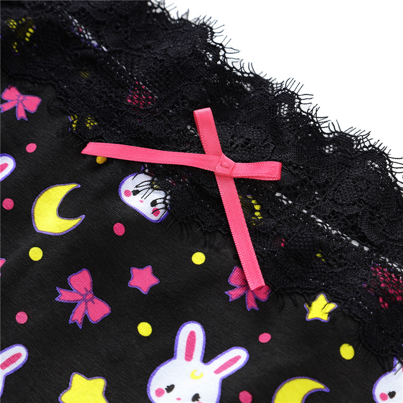 Sweet Usagi Bralette Set Black