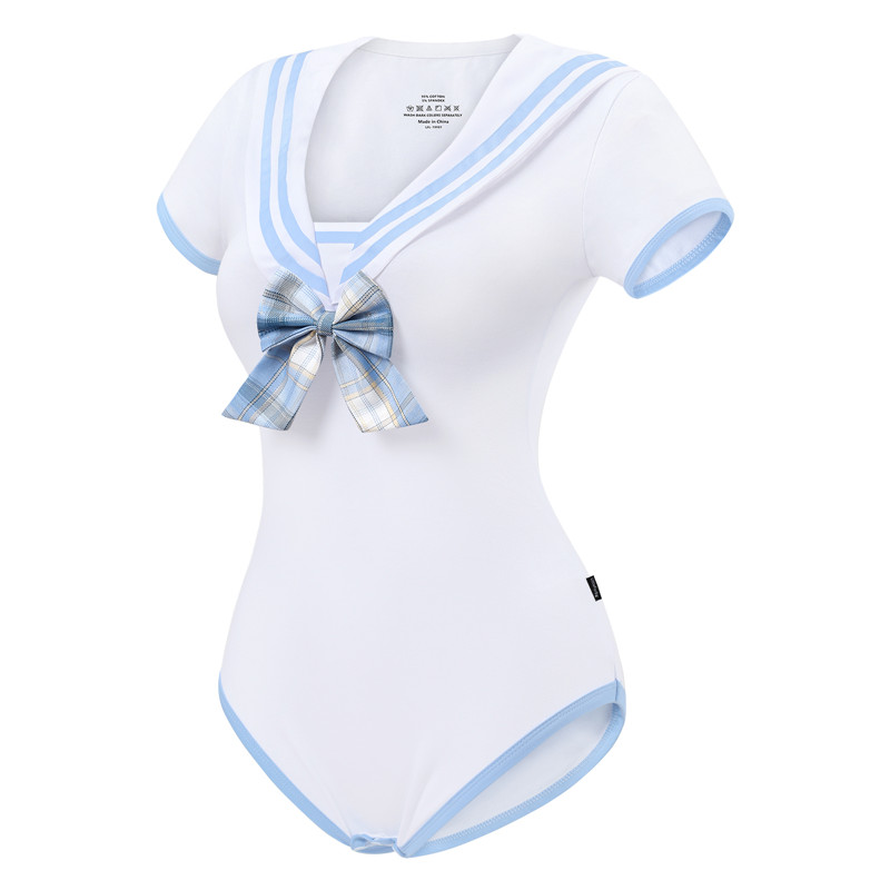 Magical Girl Pastel Plaid Onesie Skirt Set Blue