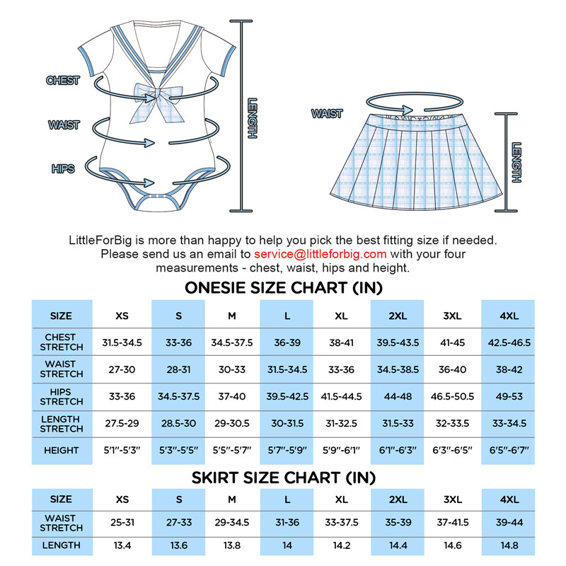 Magical Girl Pastel Plaid Onesie Skirt Set Blue