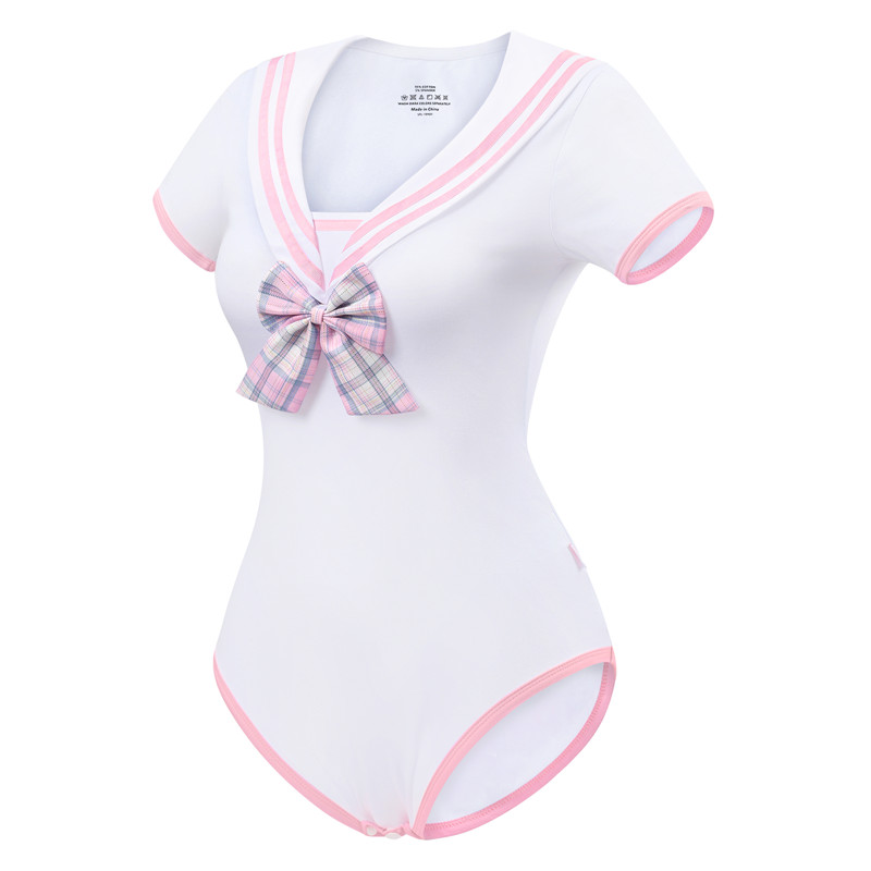 Magical Girl Pastel Plaid Onesie Skirt Set Pink