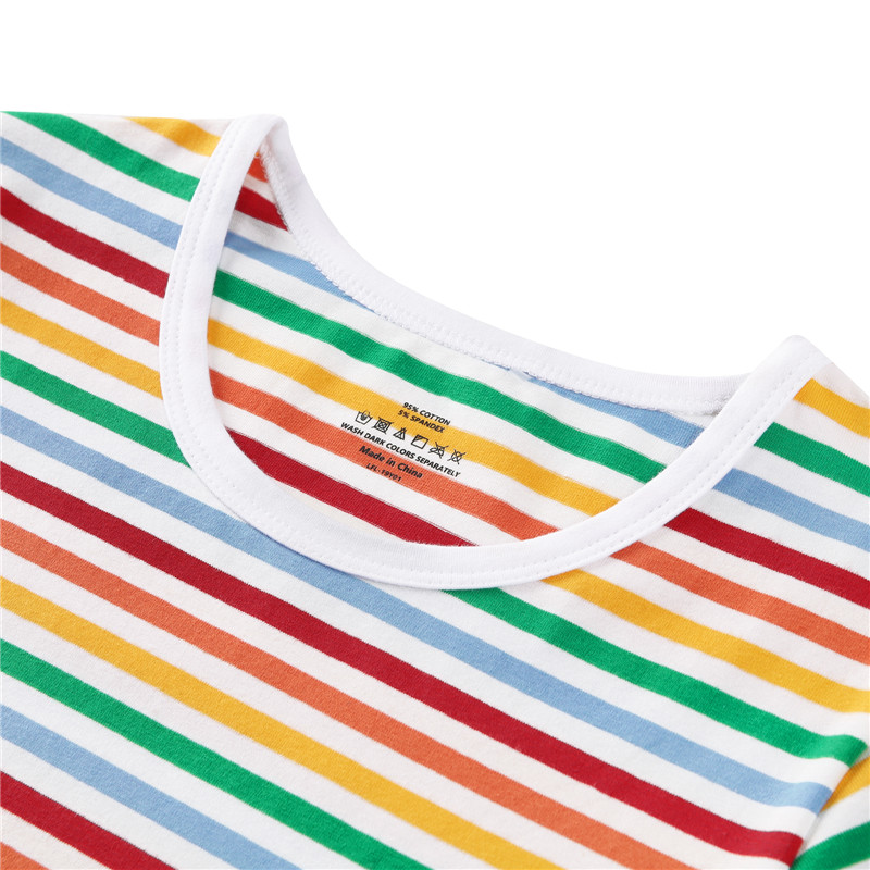 Essential Striped Adult Onesie Rainbow
