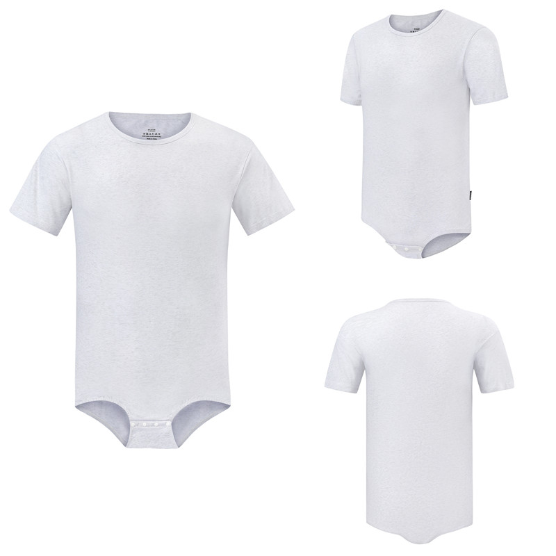 Relaxed Fit Basic Onesie Grey
