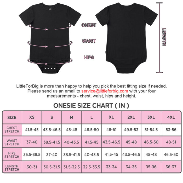 LittleForBig Men's Cotton Romper Onesie Pyjamas Bodysuit