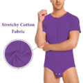 Relaxed Fit Basic Onesie Purple