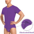 Relaxed Fit Basic Onesie Purple