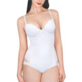 White Tummy Control Shapewear Bodysuit