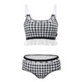 Gingham Lolita Bralette Set Black