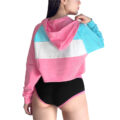 Pastel Pride Cropped Hoodie Sweatshirt