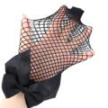 Bow Fishnet Ankle Socks Medium Mesh