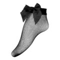 Bow Fishnet Ankle Socks Small Mesh