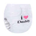 I Love Daddy Adult Diaper Wrap Cover One Size White