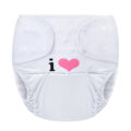 I Love Daddy Adult Diaper Wrap Cover One Size White