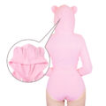 Cozy Bear Hoodie Sweatshirt Onesie Pink