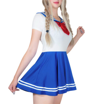 Magical Girls Silk-soft Mini Dress Blue