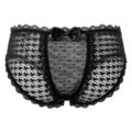 Cheeky Bow Tucking Gaff Panties Black