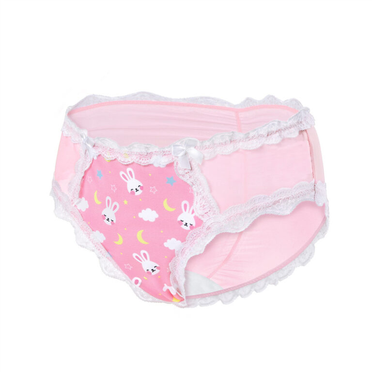 Babyhug Cotton Panties Bunny & Dots Print Pack Of 2 -Dark Pink White