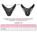 Mesh Flower Thong Tucking Gaff Panties Black