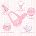 Mesh Flower Thong Tucking Gaff Panties Pink