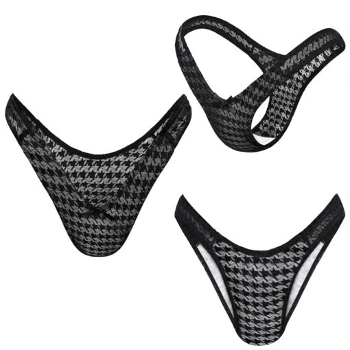 LittleForBig Unisex hipster slip mesh pied-de-poule tanga slipje