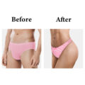 Mesh Houndstooth Thong Tucking Gaff Panties Pink