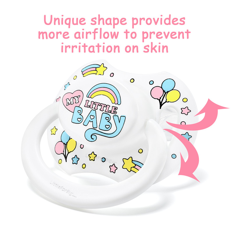 Gen2 BigShield Pacifier My Little Baby Pattern White