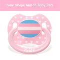 Gen2 BigShield Pacifier Trans Pride Flag Pattern Pink