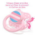 Gen2 BigShield Pacifier Trans Pride Flag Pattern Pink