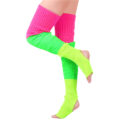 Bright Color Blocked Novelty Knit Stacked Stockings