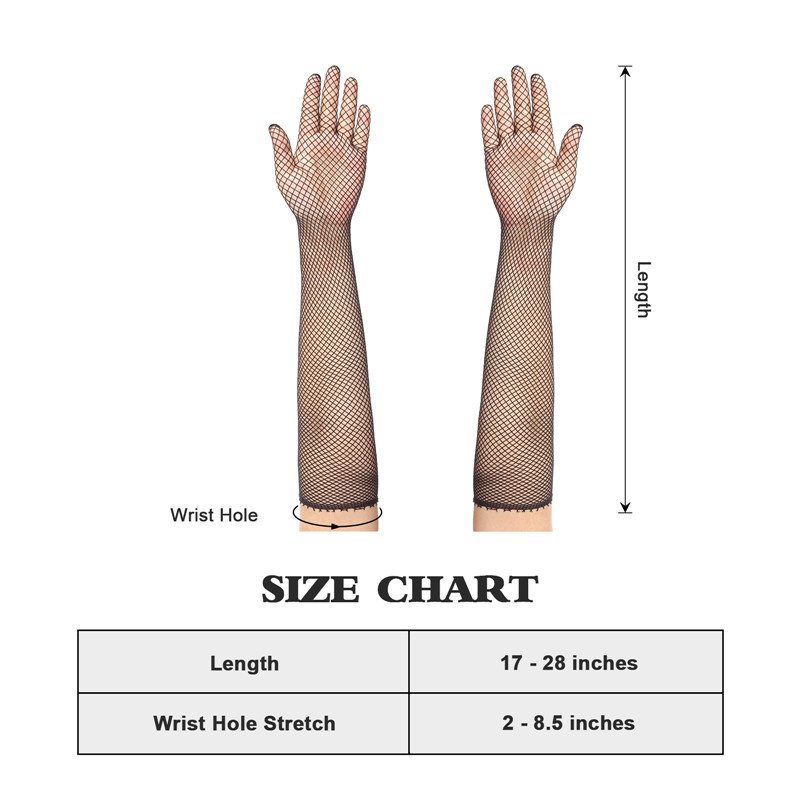 80s Fishnet Long Gloves 2 Pairs Set