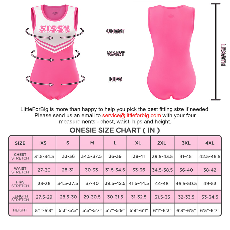 Cheer SissyUniversity Onesie Bodysuit Rose