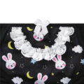 Snuggle Bunny Pattern Tucking Gaff Panties Black