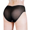 Snuggle Bunny Pattern Tucking Gaff Panties Black