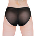 Snuggle Bunny Pattern Tucking Gaff Panties Black