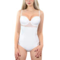 White Mesh Shapewear Bodysuit