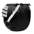 Pretty in Black Satin Over Adult Diaper Cover