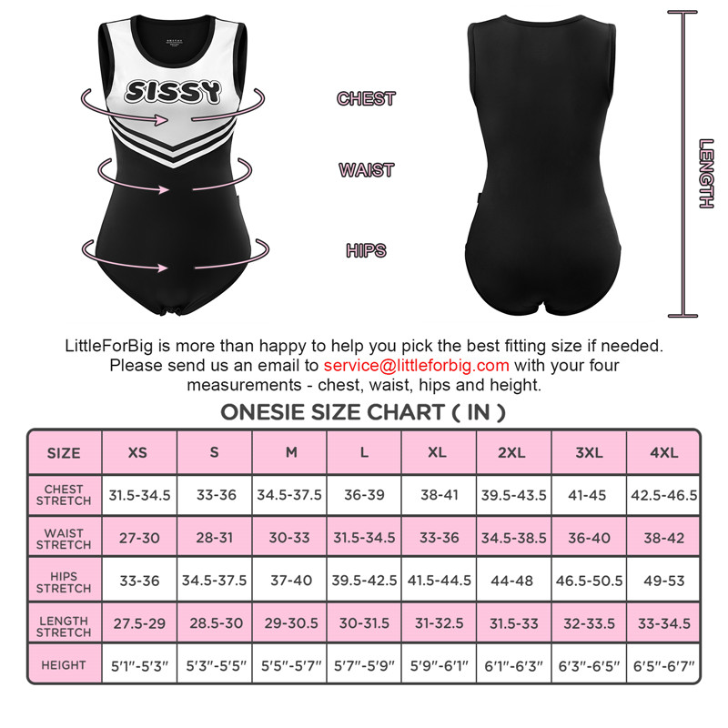 Cheer SissyUniversity Onesie Bodysuit Black