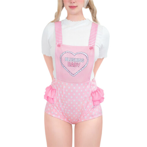 Blushing Baby Ruffle Butt Shortalls