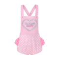 Blushing Baby Ruffle Butt Shortalls