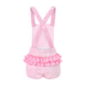 Blushing Baby Ruffle Butt Shortalls