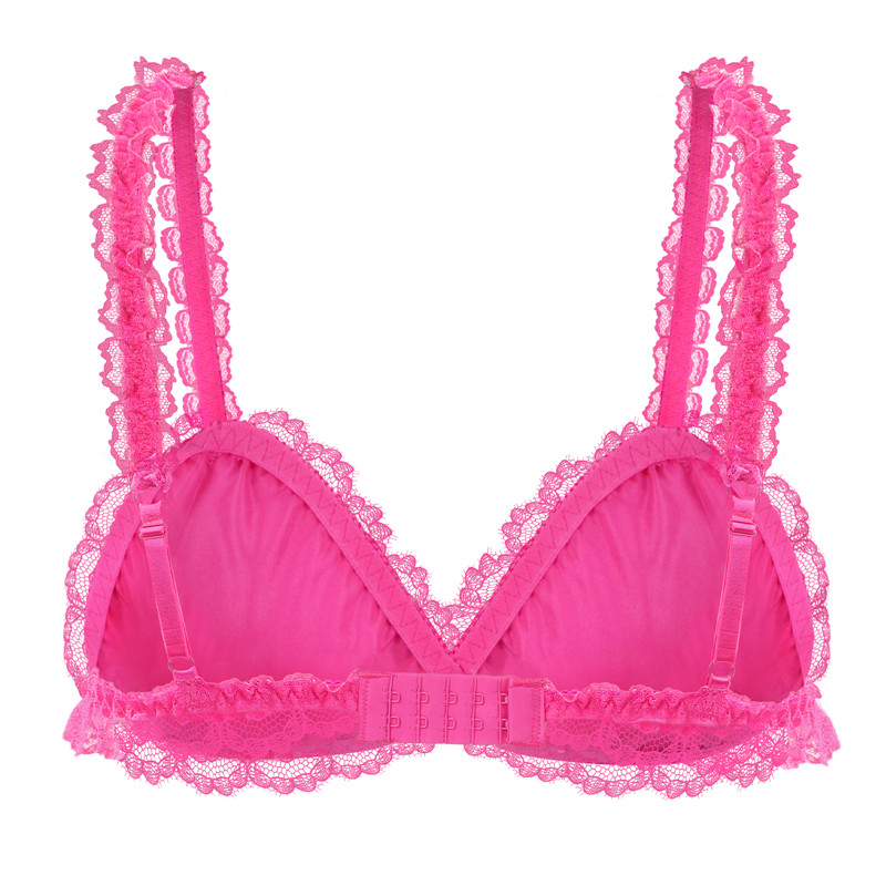 SissyUniversity Lacy Frill Bralette Rose