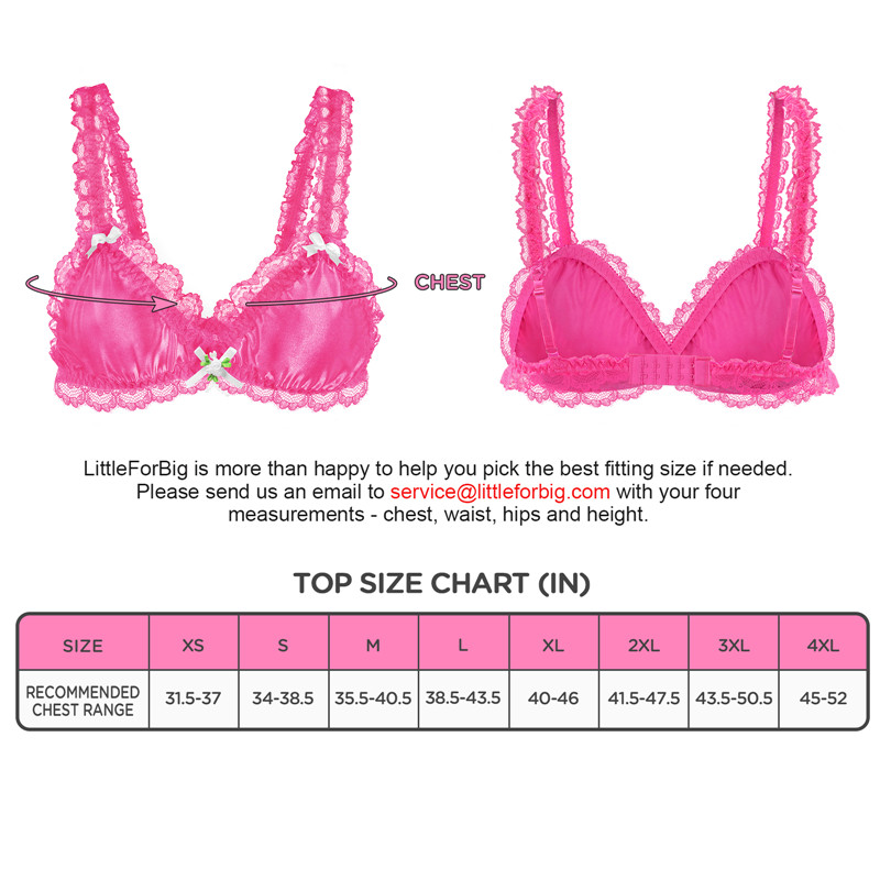 SissyUniversity Lacy Frill Bralette Rose