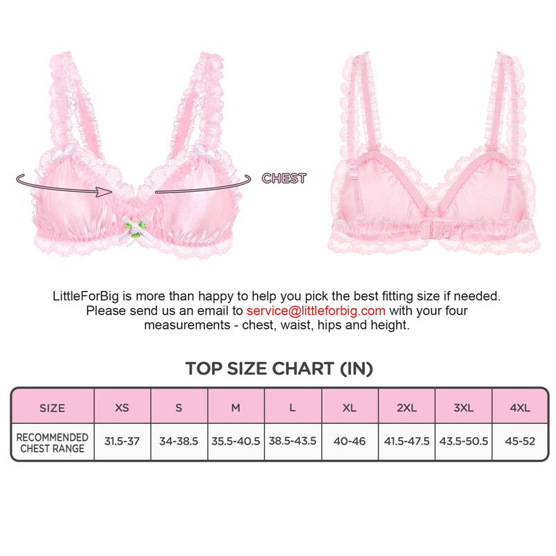 SissyUniversity Lacy Frill Bralette Pink