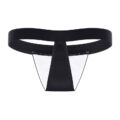 Wider Straps Thong Tucking Gaff Panties Black