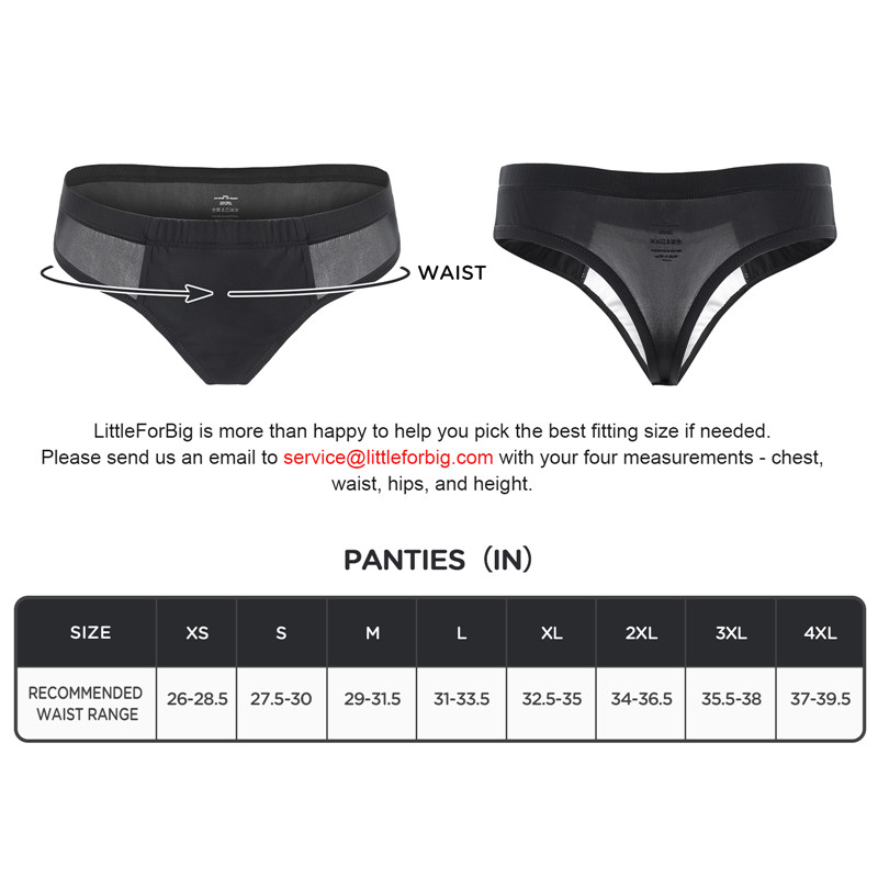 Tucking Gaff Brazilian Cheeky Panties Black