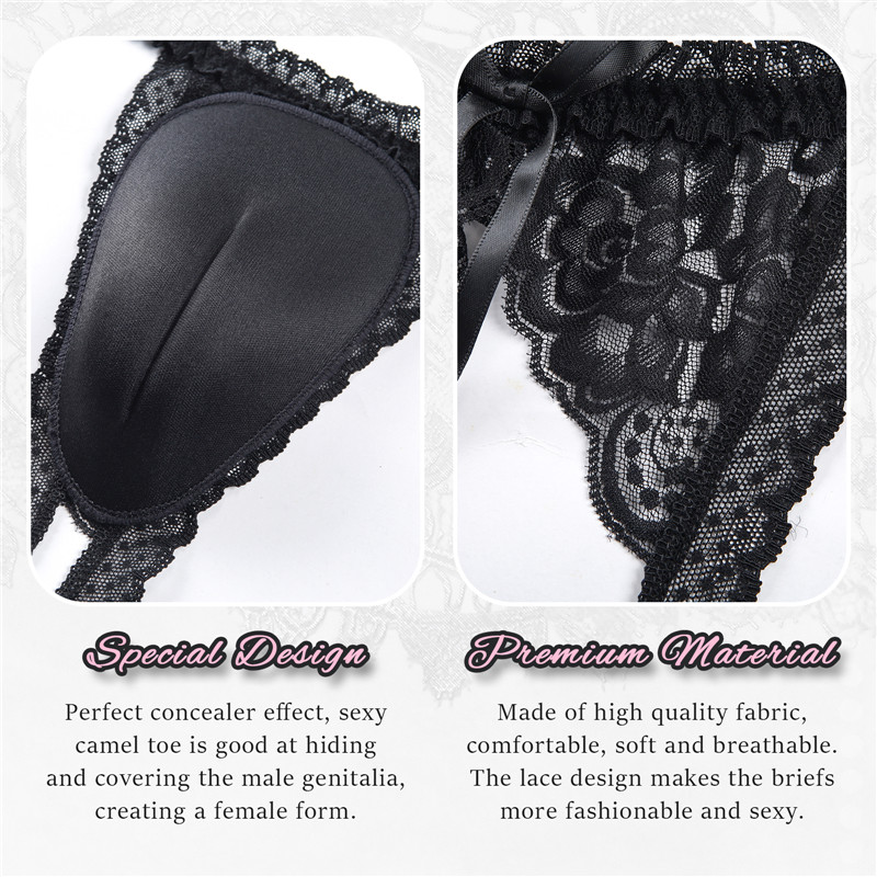 Camel Toe Tucking Gaff Thong Panties