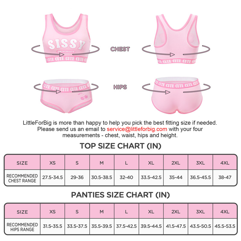 SissyUniversity Bralette Set Pink