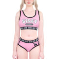SissyUniversity Bralette Set Magenta