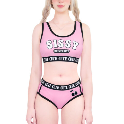 Sissy University Bralette Set Magenta