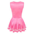 Shiny Satin Cheer Sissy Mini Dress Rose