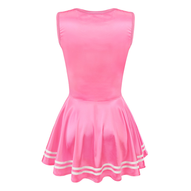 Shiny Satin Cheer SissyUniversity Mini Dress Rose